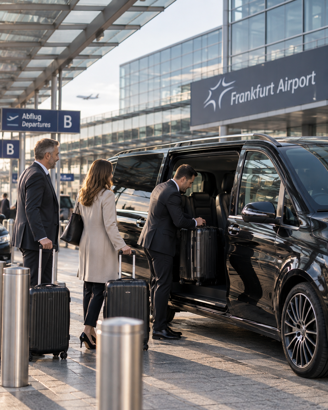 Empfang einer Delegation am Flughafen Frankfurt